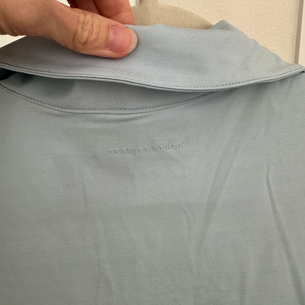 Travis Mathew Light Blue Women’s Golf Polo Shirt - Picture 5 of 11